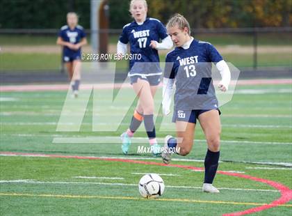 Thumbnail 2 in Smithtown West vs Half Hallow Hills West (NYSPHSAA Section XI Class A Final) photogallery.