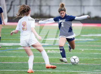 Thumbnail 3 in Smithtown West vs Half Hallow Hills West (NYSPHSAA Section XI Class A Final) photogallery.