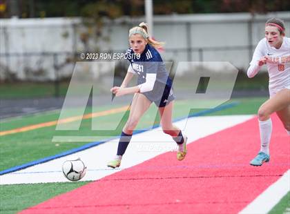 Thumbnail 2 in Smithtown West vs Half Hallow Hills West (NYSPHSAA Section XI Class A Final) photogallery.