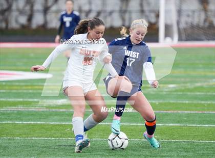 Thumbnail 3 in Smithtown West vs Half Hallow Hills West (NYSPHSAA Section XI Class A Final) photogallery.
