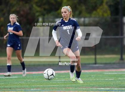 Thumbnail 2 in Smithtown West vs Half Hallow Hills West (NYSPHSAA Section XI Class A Final) photogallery.