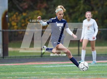 Thumbnail 3 in Smithtown West vs Half Hallow Hills West (NYSPHSAA Section XI Class A Final) photogallery.