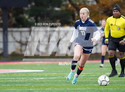 Thumbnail 2 in Smithtown West vs Half Hallow Hills West (NYSPHSAA Section XI Class A Final) photogallery.