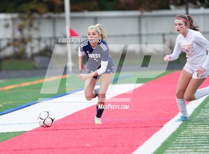 Thumbnail 1 in Smithtown West vs Half Hallow Hills West (NYSPHSAA Section XI Class A Final) photogallery.