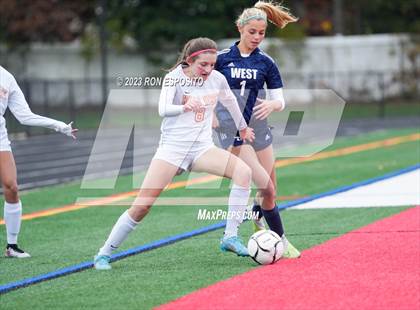 Thumbnail 2 in Smithtown West vs Half Hallow Hills West (NYSPHSAA Section XI Class A Final) photogallery.