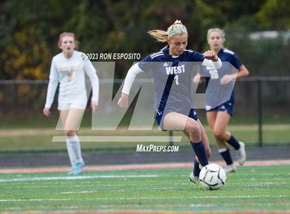 Thumbnail 2 in Smithtown West vs Half Hallow Hills West (NYSPHSAA Section XI Class A Final) photogallery.