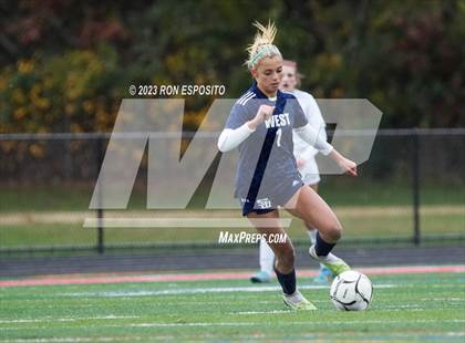 Thumbnail 1 in Smithtown West vs Half Hallow Hills West (NYSPHSAA Section XI Class A Final) photogallery.