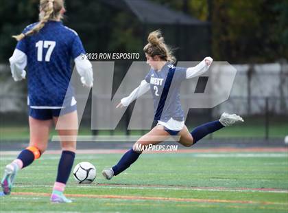 Thumbnail 3 in Smithtown West vs Half Hallow Hills West (NYSPHSAA Section XI Class A Final) photogallery.