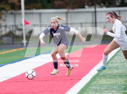 Thumbnail 3 in Smithtown West vs Half Hallow Hills West (NYSPHSAA Section XI Class A Final) photogallery.