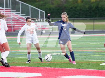 Thumbnail 2 in Smithtown West vs Half Hallow Hills West (NYSPHSAA Section XI Class A Final) photogallery.