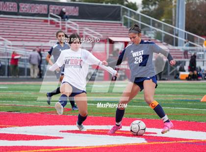 Thumbnail 2 in Smithtown West vs Half Hallow Hills West (NYSPHSAA Section XI Class A Final) photogallery.