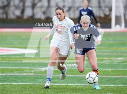Thumbnail 2 in Smithtown West vs Half Hallow Hills West (NYSPHSAA Section XI Class A Final) photogallery.