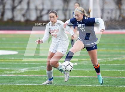 Thumbnail 1 in Smithtown West vs Half Hallow Hills West (NYSPHSAA Section XI Class A Final) photogallery.