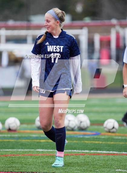 Thumbnail 3 in Smithtown West vs Half Hallow Hills West (NYSPHSAA Section XI Class A Final) photogallery.