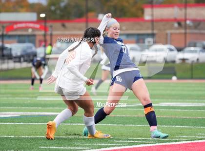 Thumbnail 3 in Smithtown West vs Half Hallow Hills West (NYSPHSAA Section XI Class A Final) photogallery.