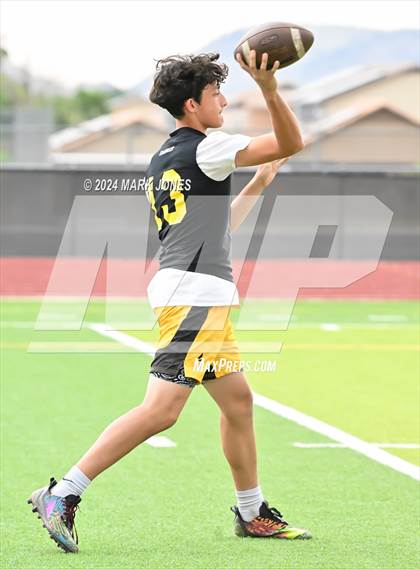 Thumbnail 1 in Bourgade Catholic vs. Goldwater (Goldwater 7 on 7 Tournament) photogallery.