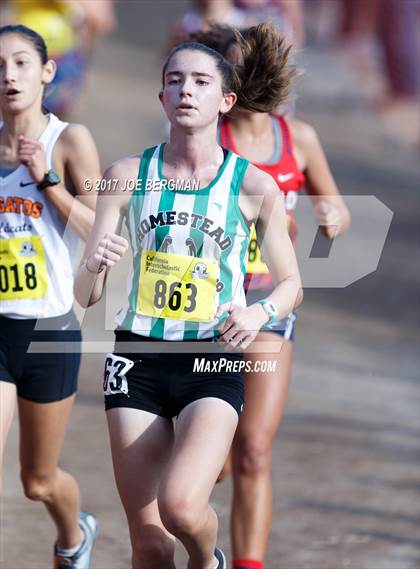 Thumbnail 2 in CIF State Cross Country Championships (Girls D1 Race) photogallery.