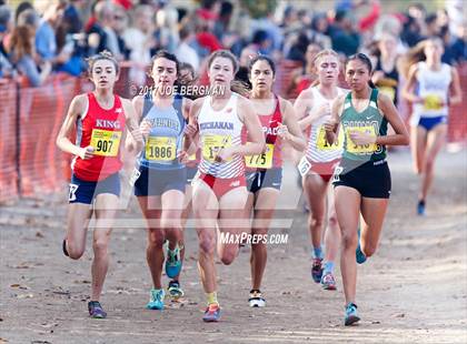 Thumbnail 1 in CIF State Cross Country Championships (Girls D1 Race) photogallery.