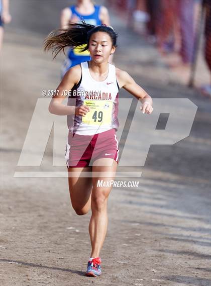 Thumbnail 2 in CIF State Cross Country Championships (Girls D1 Race) photogallery.