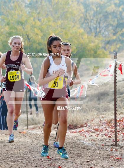Thumbnail 1 in CIF State Cross Country Championships (Girls D1 Race) photogallery.