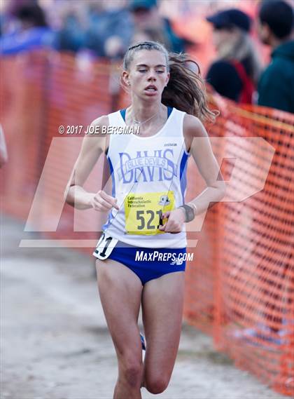 Thumbnail 1 in CIF State Cross Country Championships (Girls D1 Race) photogallery.