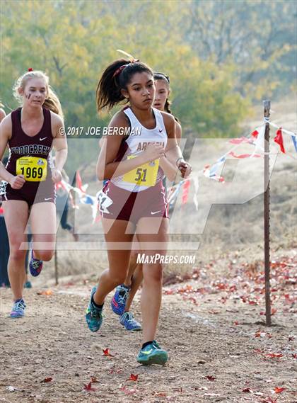 Thumbnail 2 in CIF State Cross Country Championships (Girls D1 Race) photogallery.