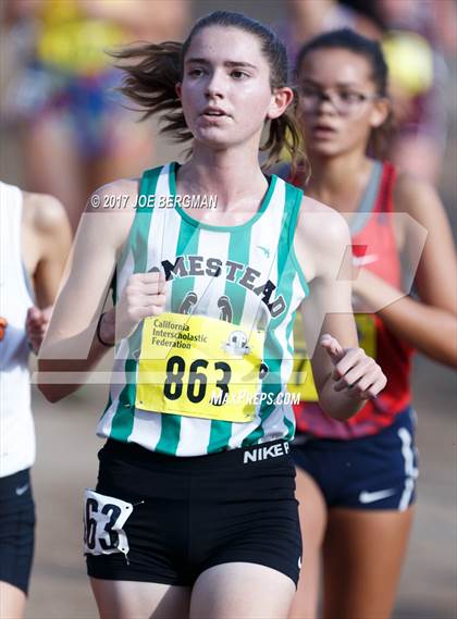 Thumbnail 1 in CIF State Cross Country Championships (Girls D1 Race) photogallery.