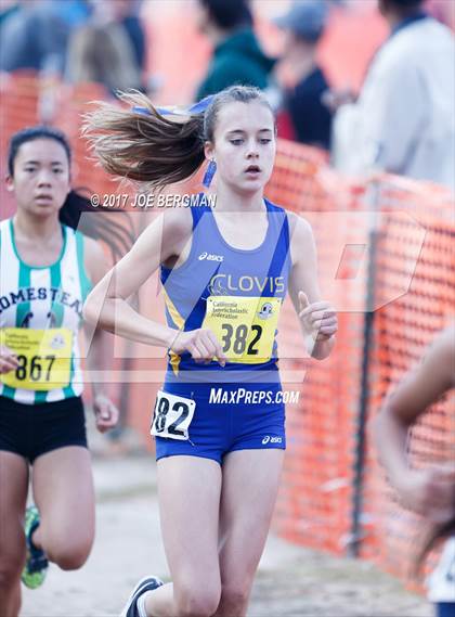 Thumbnail 2 in CIF State Cross Country Championships (Girls D1 Race) photogallery.