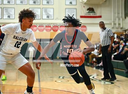Thumbnail 2 in Modesto Christian vs. Salesian College Preparatory (DLS MLK Classic) photogallery.