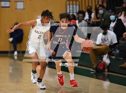 Thumbnail 2 in Modesto Christian vs. Salesian College Preparatory (DLS MLK Classic) photogallery.