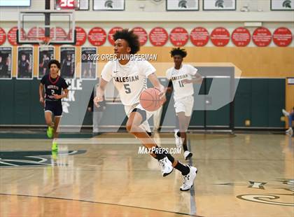 Thumbnail 2 in Modesto Christian vs. Salesian College Preparatory (DLS MLK Classic) photogallery.