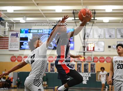 Thumbnail 1 in Modesto Christian vs. Salesian College Preparatory (DLS MLK Classic) photogallery.