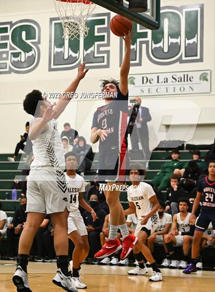 Thumbnail 1 in Modesto Christian vs. Salesian College Preparatory (DLS MLK Classic) photogallery.