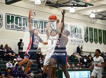 Thumbnail 2 in Modesto Christian vs. Salesian College Preparatory (DLS MLK Classic) photogallery.