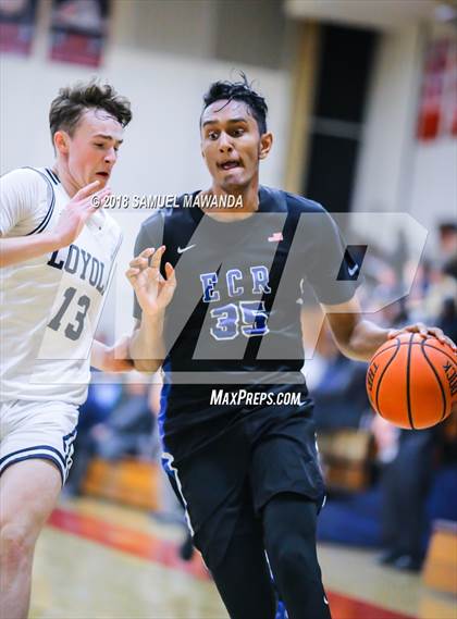 Thumbnail 2 in El Camino Real vs Loyola (17th Annual Rose City Round ball Classic) photogallery.