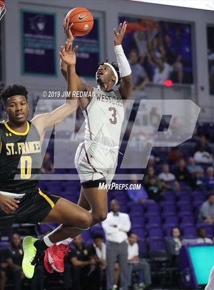 Thumbnail 1 in St. Frances Academy vs. West Oaks Academy (City of Palms Classic) photogallery.