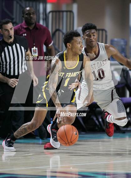 Thumbnail 1 in St. Frances Academy vs. West Oaks Academy (City of Palms Classic) photogallery.