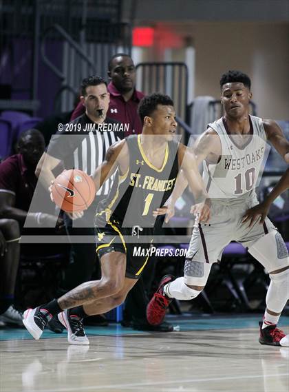 Thumbnail 2 in St. Frances Academy vs. West Oaks Academy (City of Palms Classic) photogallery.