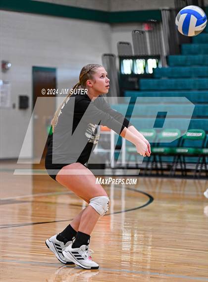 Thumbnail 3 in D'Hanis vs Round Top-Carmine (UIL Volleyball 1A Region III Semifinal) photogallery.