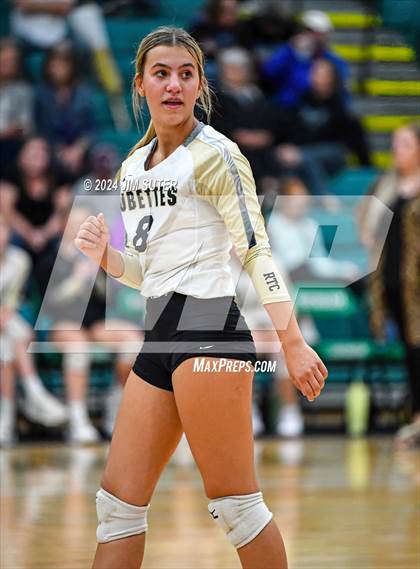 Thumbnail 2 in D'Hanis vs Round Top-Carmine (UIL Volleyball 1A Region III Semifinal) photogallery.