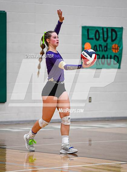 Thumbnail 3 in D'Hanis vs Round Top-Carmine (UIL Volleyball 1A Region III Semifinal) photogallery.