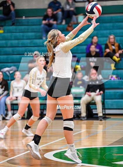 Thumbnail 3 in D'Hanis vs Round Top-Carmine (UIL Volleyball 1A Region III Semifinal) photogallery.