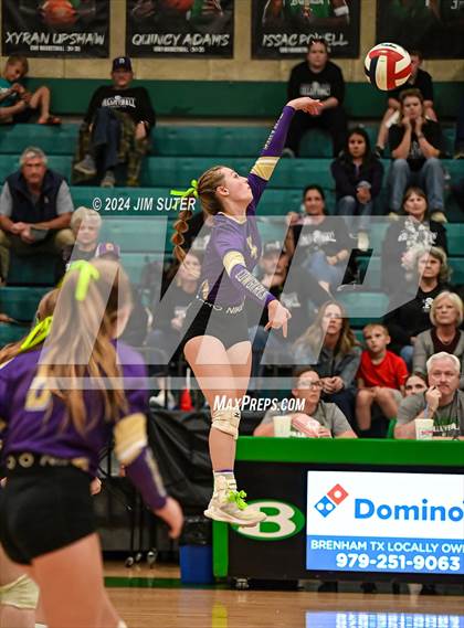 Thumbnail 2 in D'Hanis vs Round Top-Carmine (UIL Volleyball 1A Region III Semifinal) photogallery.