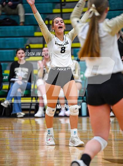 Thumbnail 2 in D'Hanis vs Round Top-Carmine (UIL Volleyball 1A Region III Semifinal) photogallery.