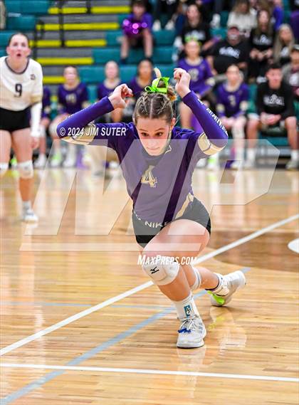 Thumbnail 3 in D'Hanis vs Round Top-Carmine (UIL Volleyball 1A Region III Semifinal) photogallery.