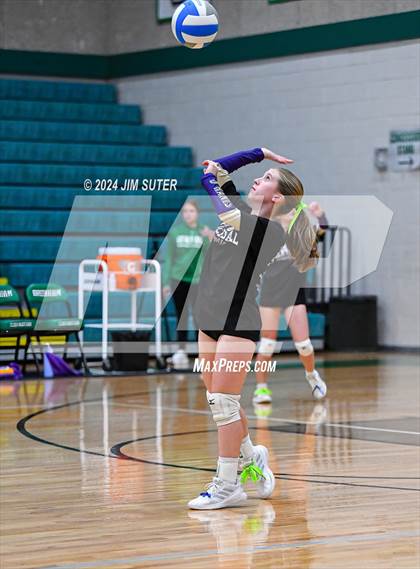 Thumbnail 2 in D'Hanis vs Round Top-Carmine (UIL Volleyball 1A Region III Semifinal) photogallery.