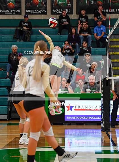 Thumbnail 2 in D'Hanis vs Round Top-Carmine (UIL Volleyball 1A Region III Semifinal) photogallery.
