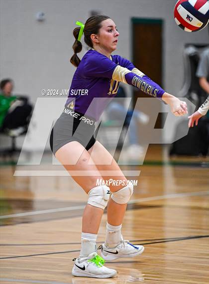 Thumbnail 2 in D'Hanis vs Round Top-Carmine (UIL Volleyball 1A Region III Semifinal) photogallery.