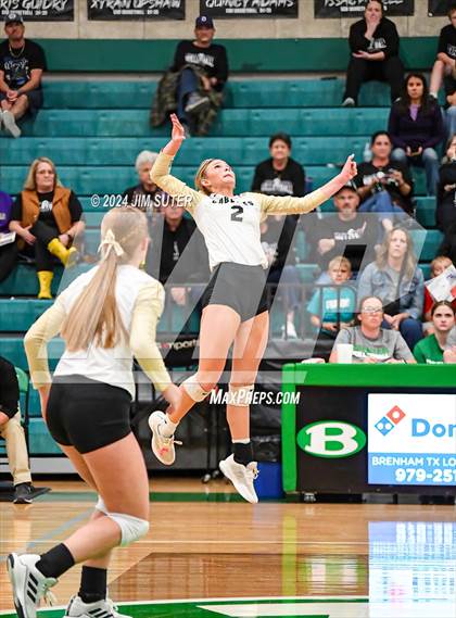 Thumbnail 1 in D'Hanis vs Round Top-Carmine (UIL Volleyball 1A Region III Semifinal) photogallery.