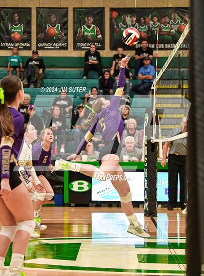 Thumbnail 3 in D'Hanis vs Round Top-Carmine (UIL Volleyball 1A Region III Semifinal) photogallery.